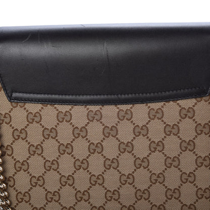 Gucci Monogram Margaux Calfskin Large Emily Chain Shoulder Bag Beige Ebony Cocoa 14 of 14