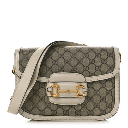 Gucci GG Supreme Monogram Horsebit 1955 Shoulder Bag Beige Mystic White 1 of 11