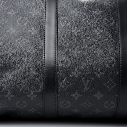Louis Vuitton Monogram Eclipse Keepall Bandouliere 55 11 of 11