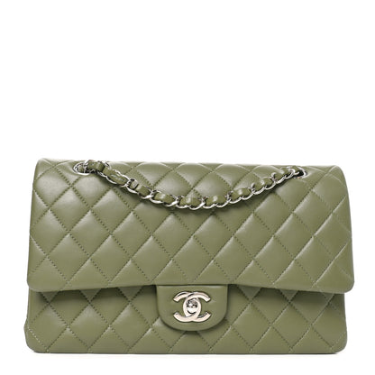 Chanel Lambskin Quilted Medium Double Flap Green 1 of 10