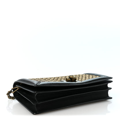 Bottega Veneta Metallic Wool Woven Patent Ayers Olimpia Knot Gold Black 4 of 10