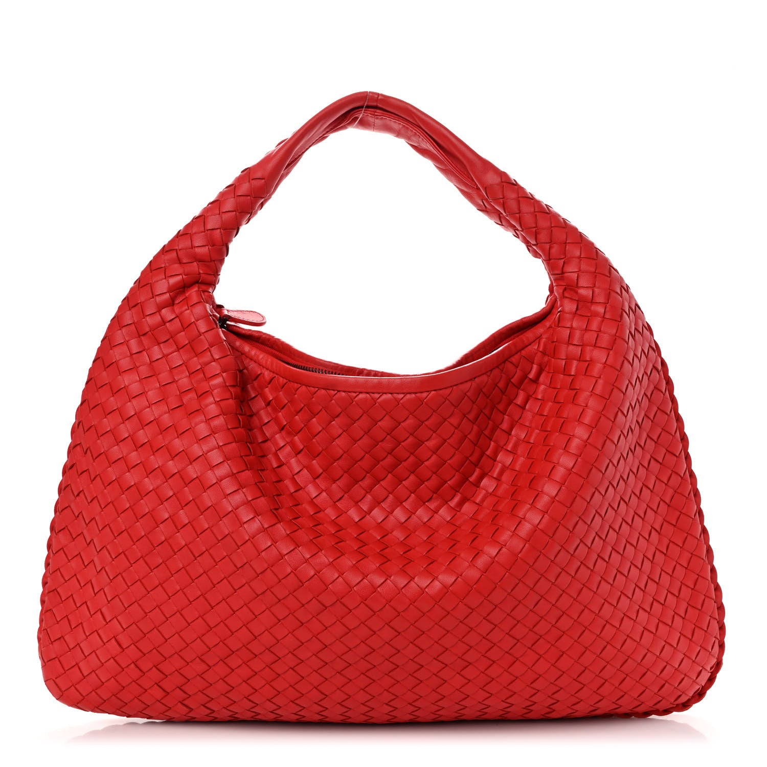 Bottega Veneta Nappa Intrecciato Large Veneta Hobo Red 1 of 9