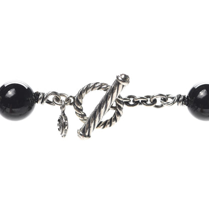 David Yurman Sterling Silver Black Onyx Pearl Bijoux Necklace 6 of 6