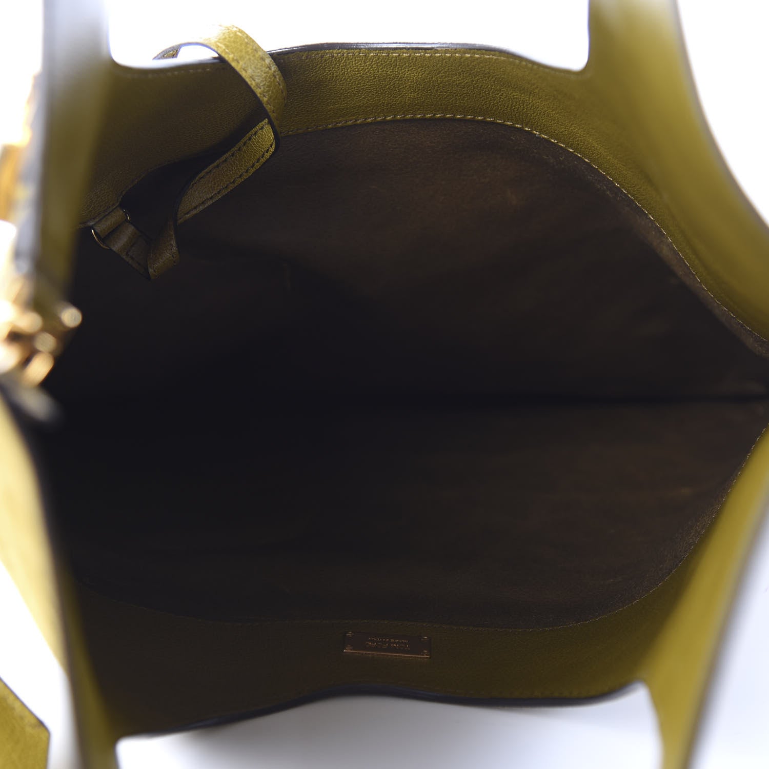 Tom Ford Suede Large Alix Padlock Zip Shoulder Bag Olive 6 of 10