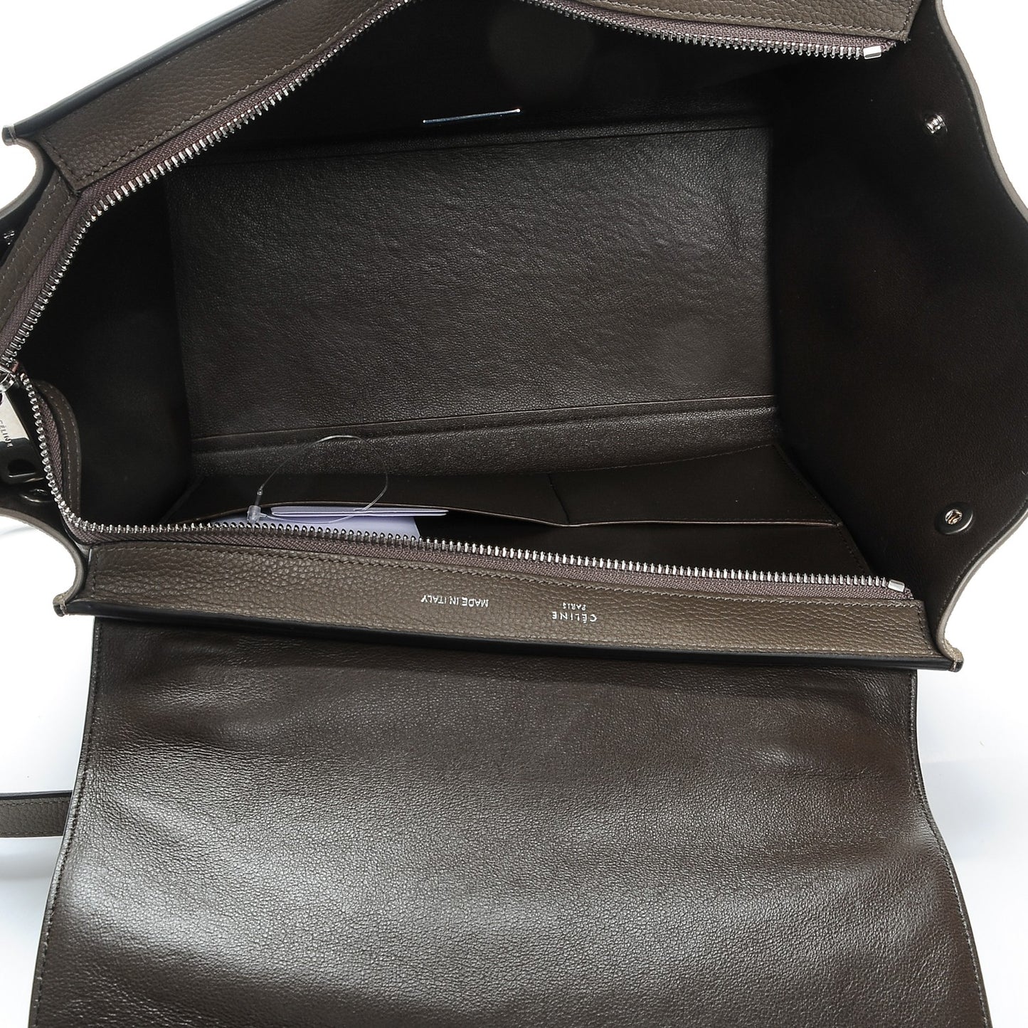 Drummed Calfskin Suede Small Trapeze Souris