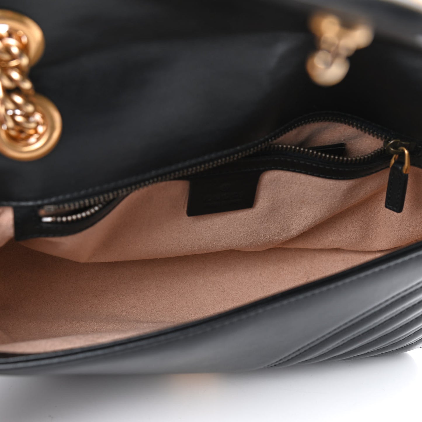 Calfskin Matelasse Small GG Marmont Shoulder Bag Black