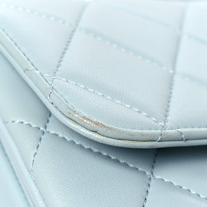Chanel Lambskin Quilted Small Trendy CC Flap Dual Handle Bag Light Blue 16 of 19
