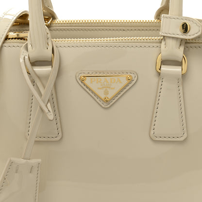 Prada Vernice Mini Galleria Double Zip Tote Avorio 7 of 10