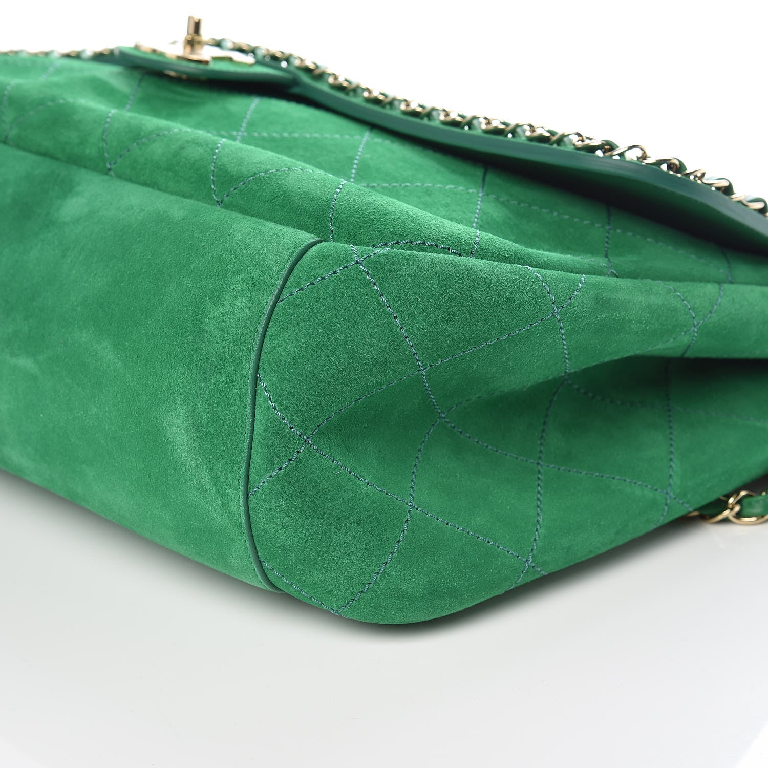 Chanel x Pharrell Williams Suede Lambskin XXL Flap Bag Green 6 of 11