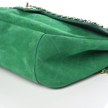 Chanel x Pharrell Williams Suede Lambskin XXL Flap Bag Green 6 of 11