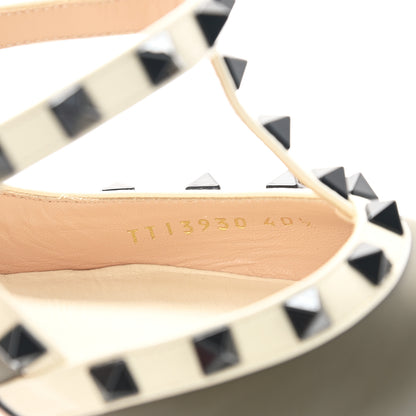Valentino Garavani Nappa Rockstud Ankle Strap 100mm Pumps 40.5 Army Green Light Ivory 8 of 9