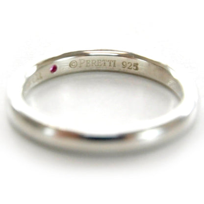 Tiffany Elsa Peretti Sterling Silver Pink Sapphire Band Ring 6 3 of 5
