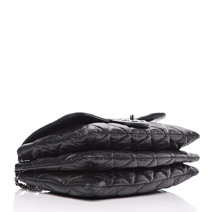 Chanel Lambskin Quilted 3 Accordion Flap Bag Black 4 of 13