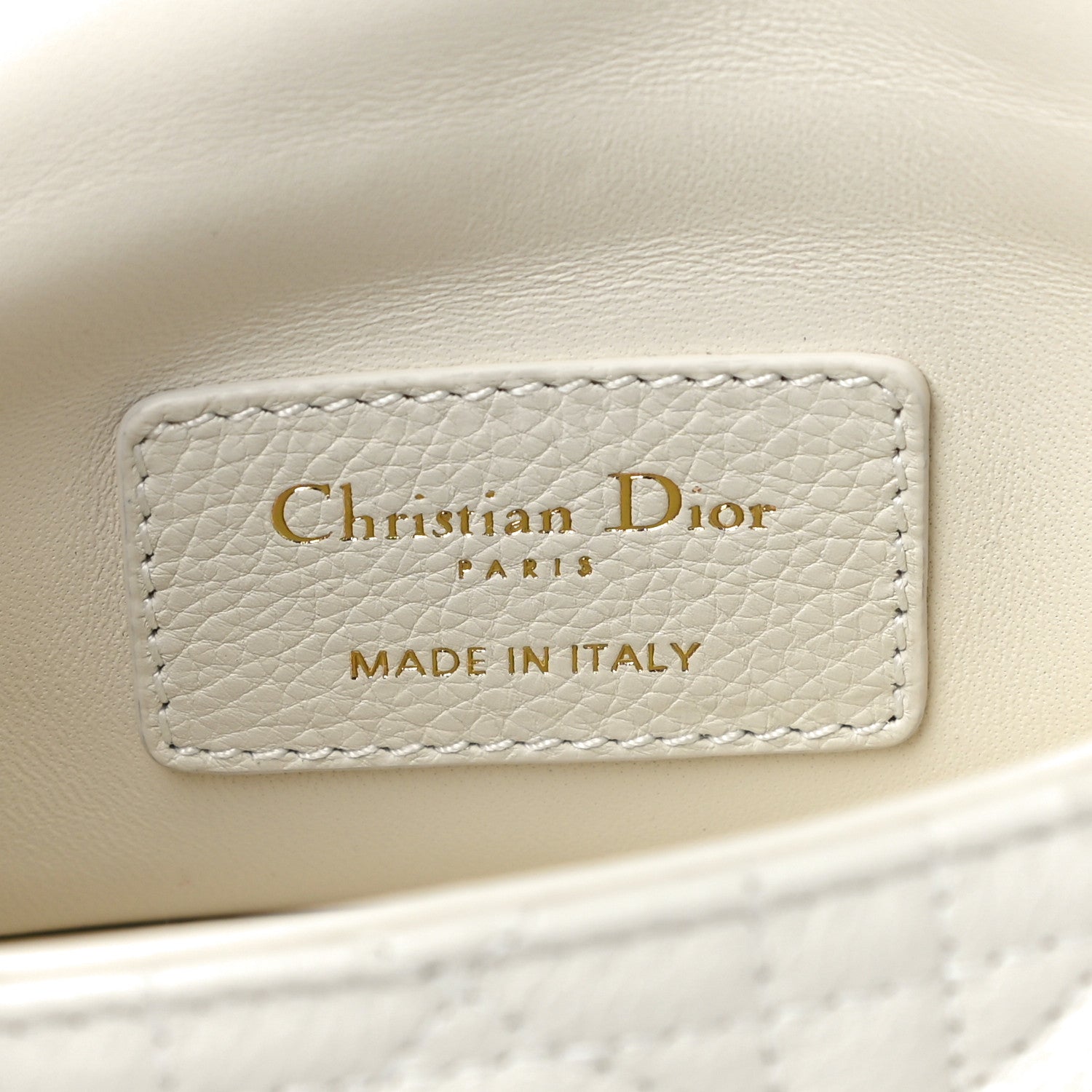 Christian Dior Supple Calfskin Cannage Micro Caro Bag Latte 6 of 10