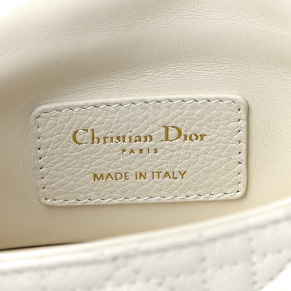 Christian Dior Supple Calfskin Cannage Micro Caro Bag Latte 6 of 10