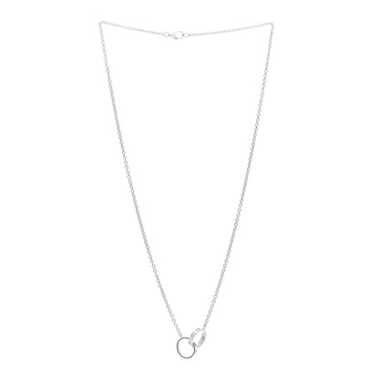Cartier 18K White Gold Interlocking LOVE Necklace 3 of 4