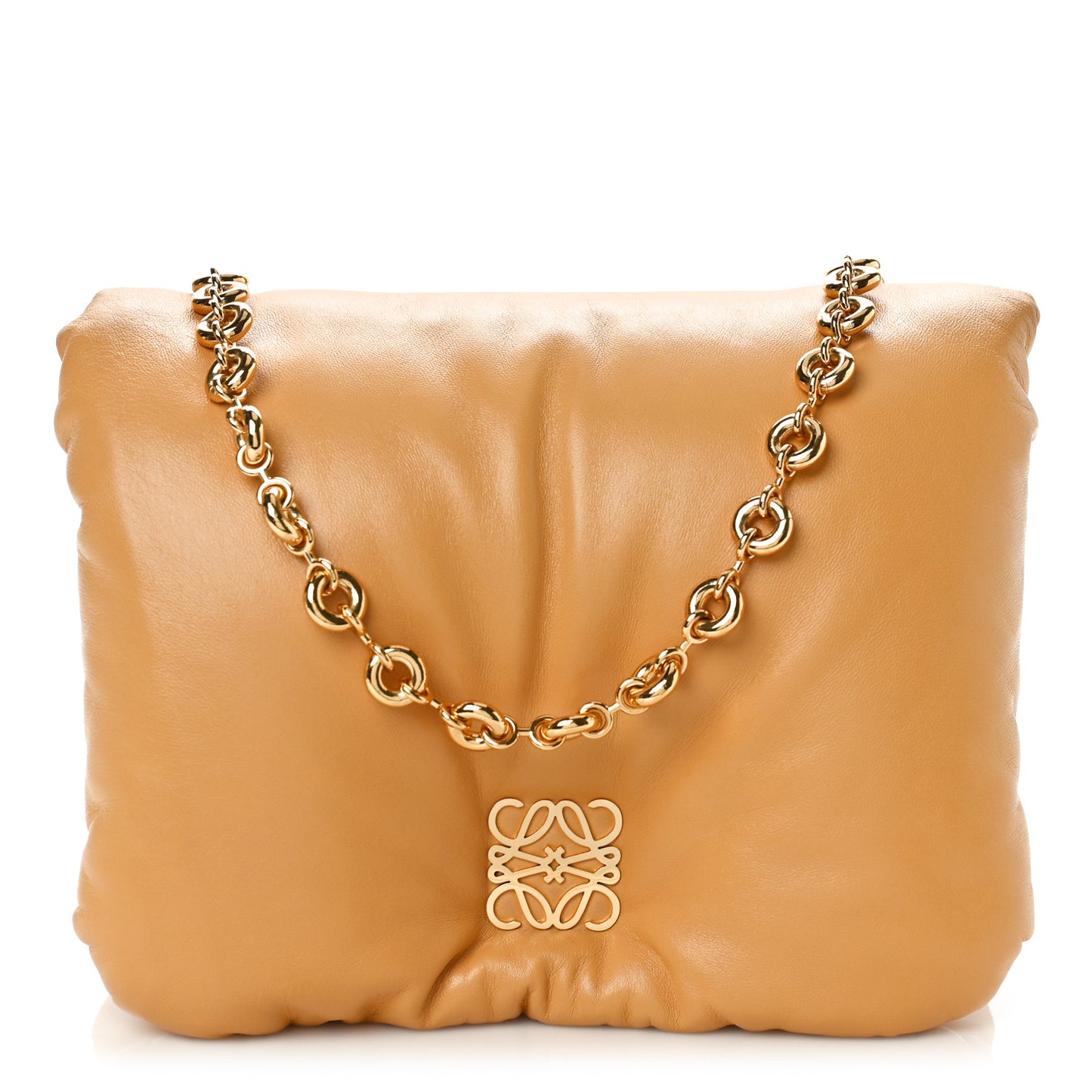 Lambskin Goya Puffer Bag Oak