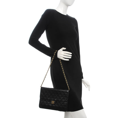 Chanel Lambskin Quilted Medium Single Flap Black 2 of 8