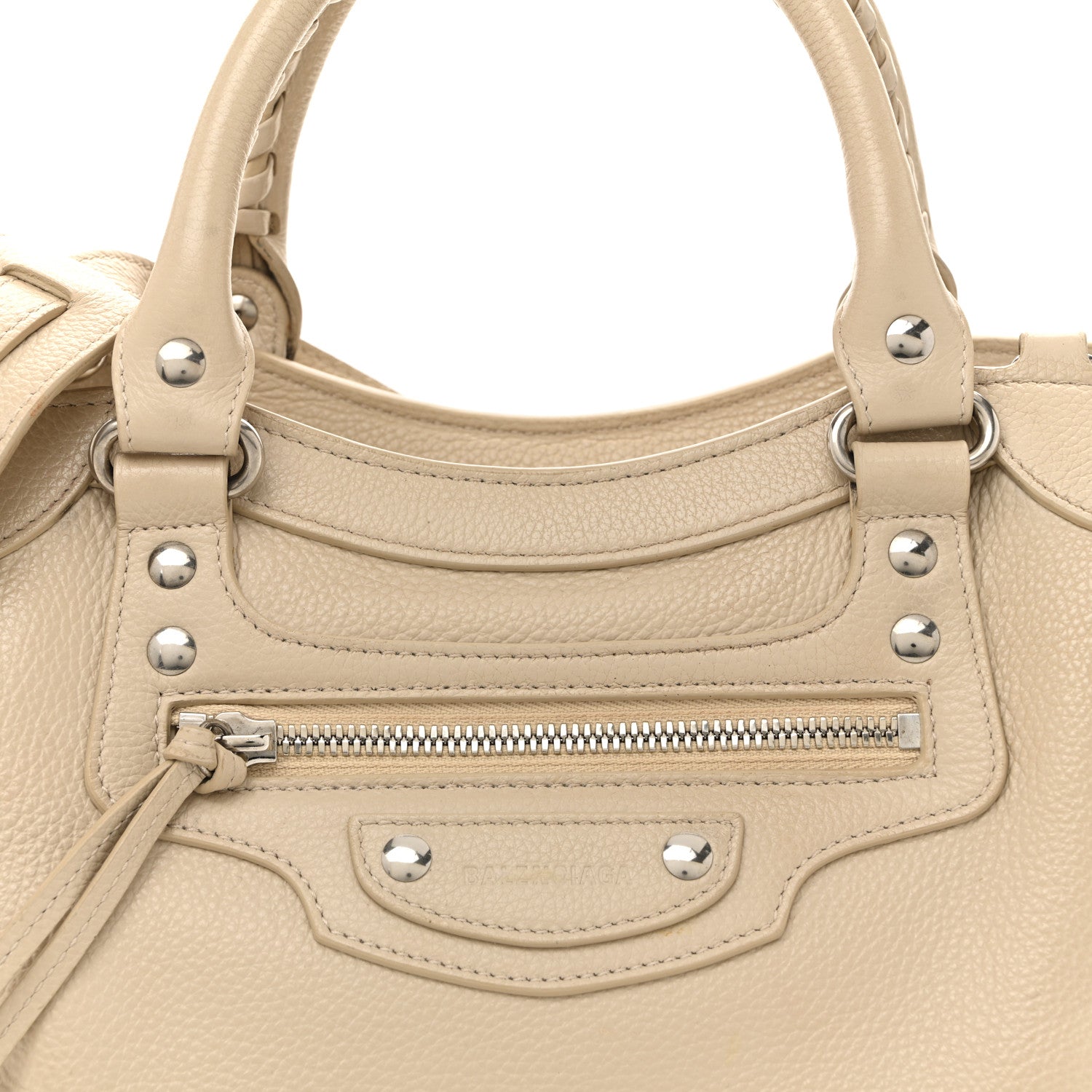 Balenciaga Grained Calfskin Neo Classic Silver Hardware S City Cream 8 of 15