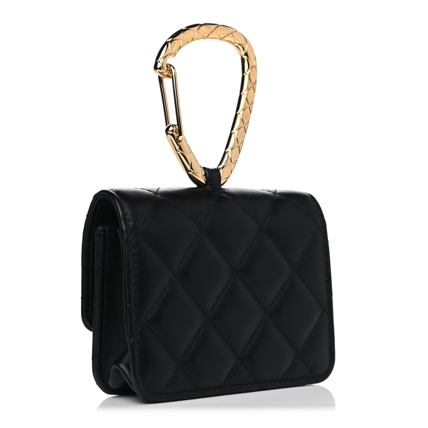 Chanel Lambskin Quilted CC Hook Card Holder Black 2 of 9
