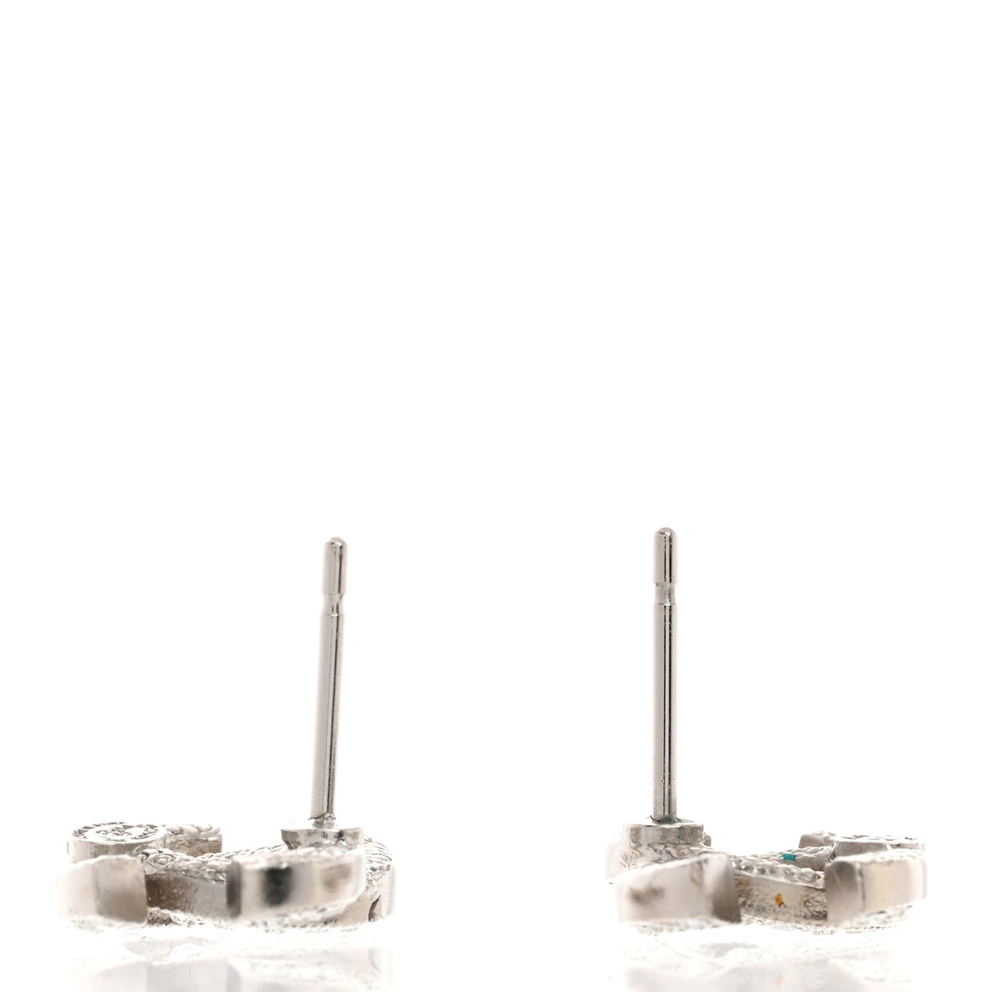 Crystal Mini CC Earrings Silver