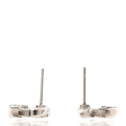Chanel Crystal Mini CC Earrings Silver 3 of 4