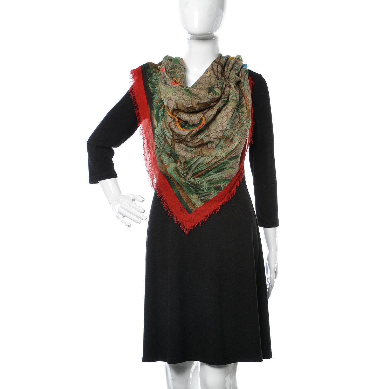 Gucci Silk Tian Square Scarf Multicolor 2 of 3