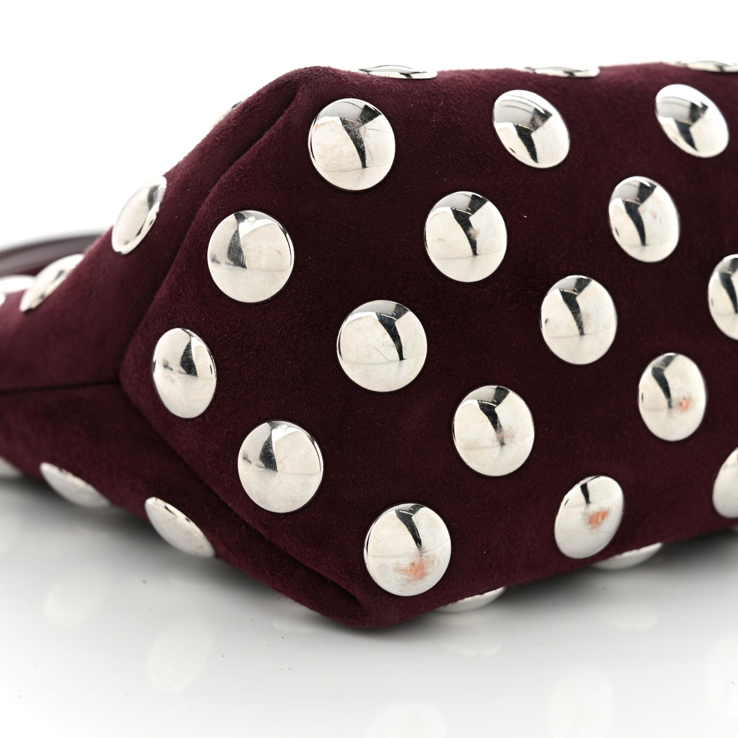Suede Studded Lina Crossbody Bag Rouge Noir