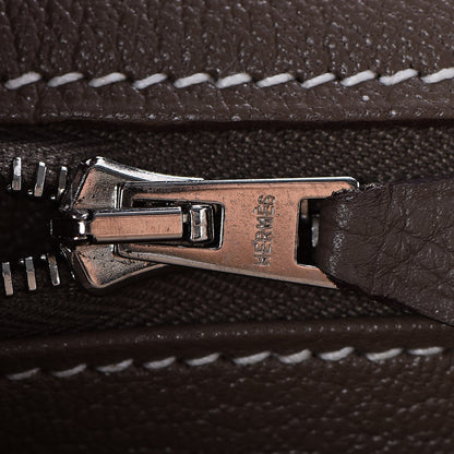 Hermes Taurillon Clemence Birkin 35 Etoupe 17 of 32