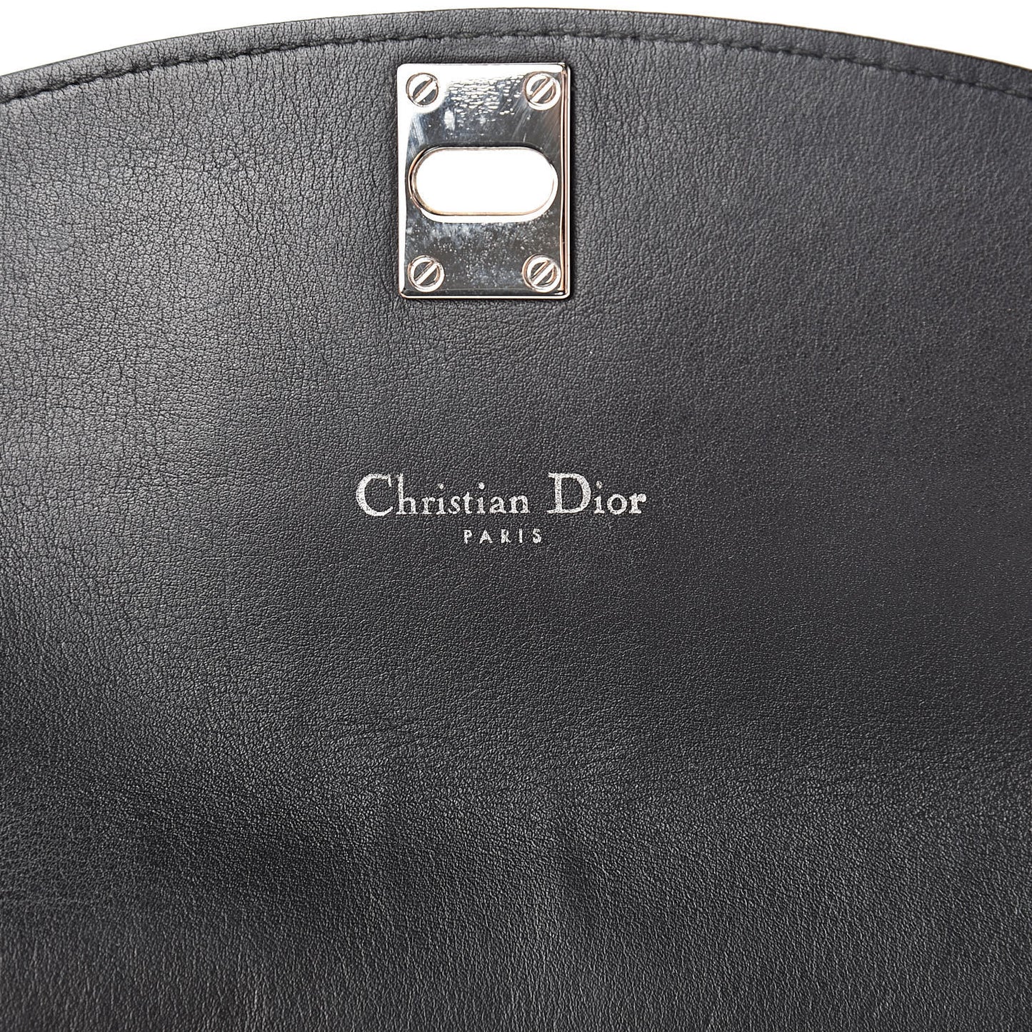 Calfskin Bi-Color Wallet On Chain Black Blue