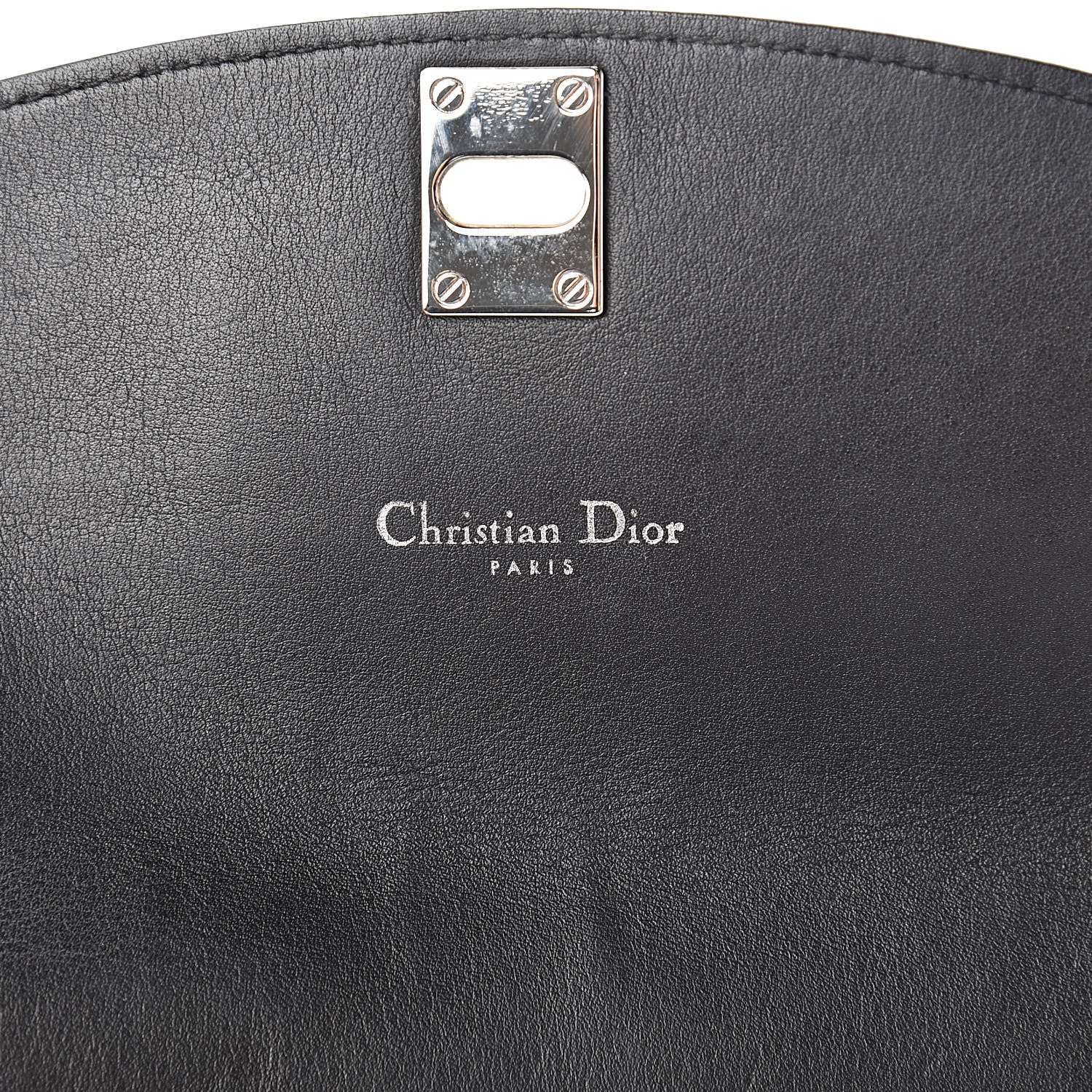 Christian Dior Calfskin Bi-Color Wallet On Chain Black Blue 6 of 10