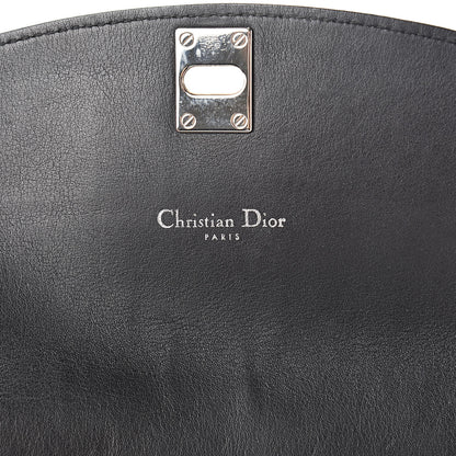 Christian Dior Calfskin Bi-Color Wallet On Chain Black Blue 6 of 10