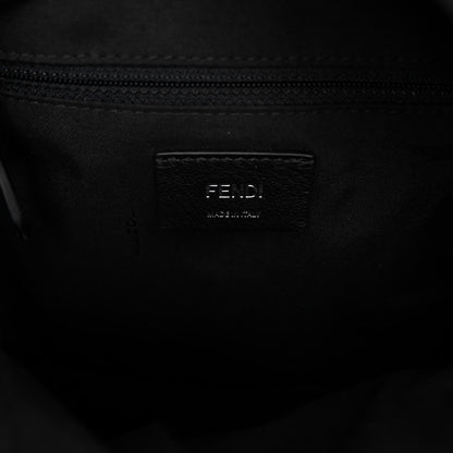 Fendi Nylon Vitello Dolce Goat Fox Fur Crocodile Monster Eyes Mini Backpack Black Sunflower 6 of 10