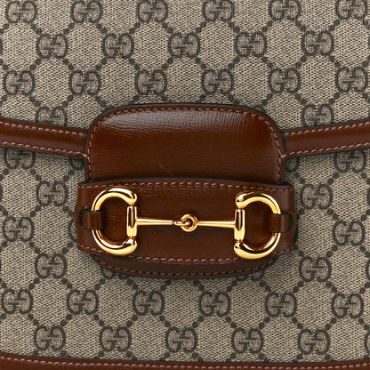 Gucci GG Supreme Monogram Horsebit 1955 Shoulder Bag Beige Brown Sugar 9 of 11