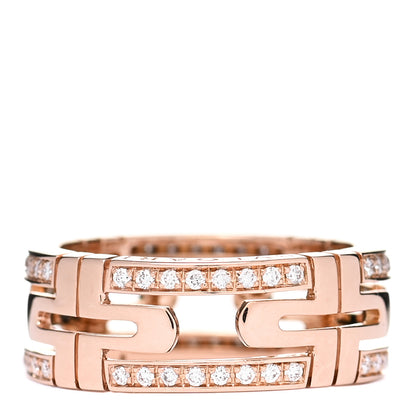 Bulgari 18K Rose Gold Diamond Parentesi Ring 56 7.5 3 of 4