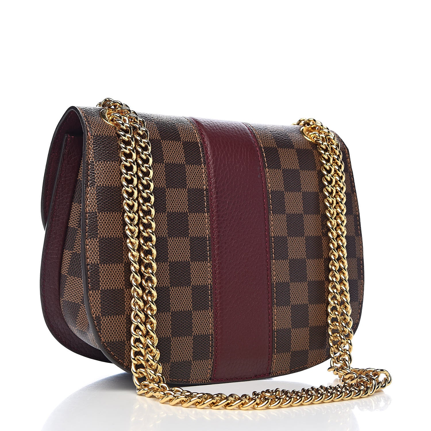 Louis Vuitton Damier Ebene Cuir Taurillon Wight Bordeaux 3 of 10