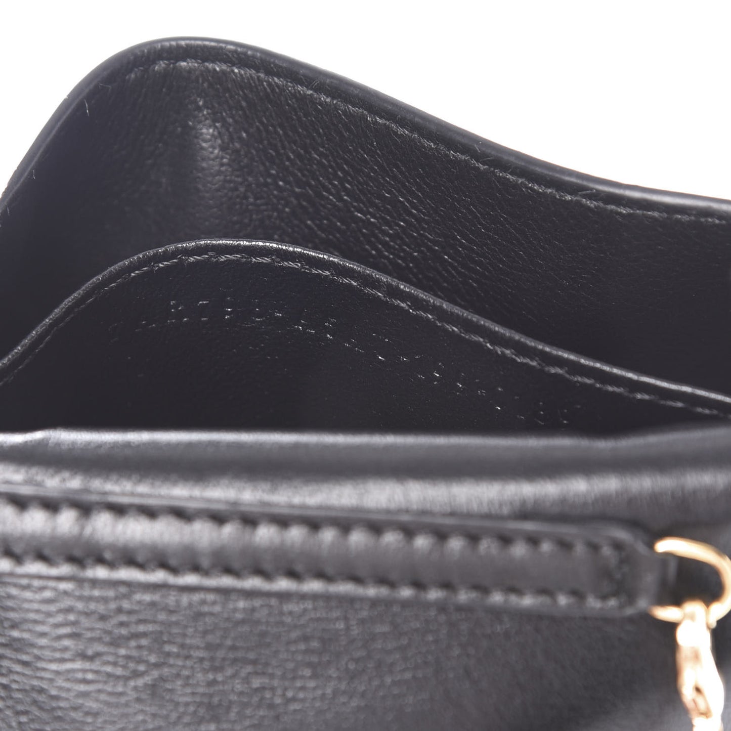 Vitello Vernice Mou Nano Baguette Belt Charm Black