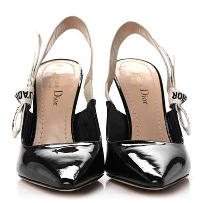 Christian Dior Patent Ribbon J'Adior Slingback 100mm Pumps 37 Black 2 of 10