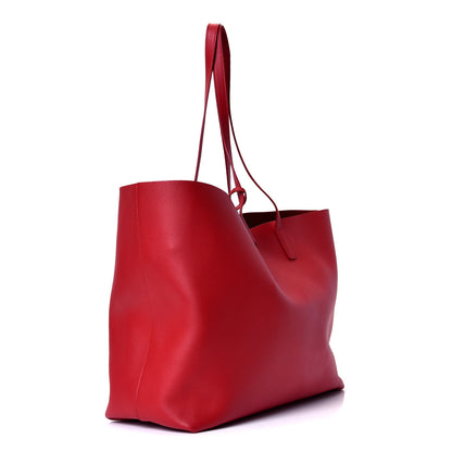 Saint Laurent Calfskin Large Shopping Tote Red 2 of 4