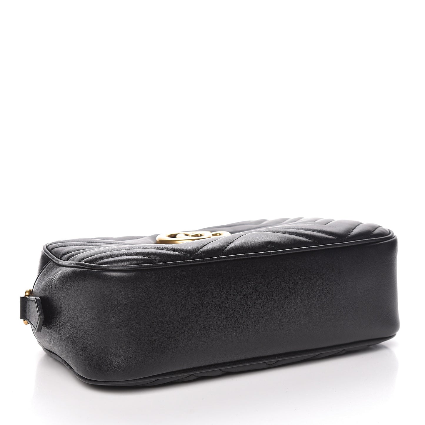 Calfskin Matelasse Small GG Marmont Chain Shoulder Bag Black