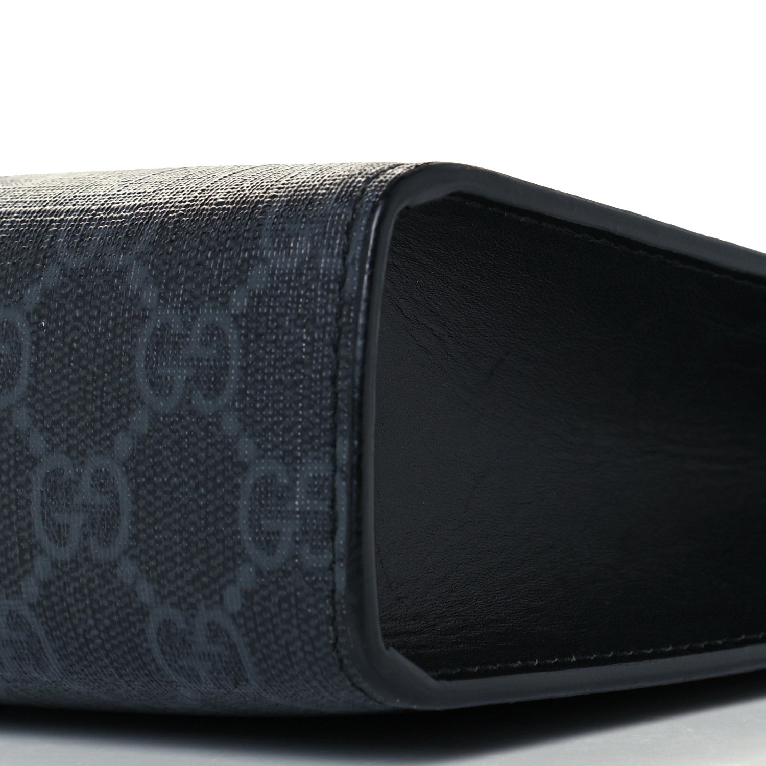 Gucci GG Supreme Monogram Selleria Calfskin Web New Web Cosmetic Case Black 9 of 9