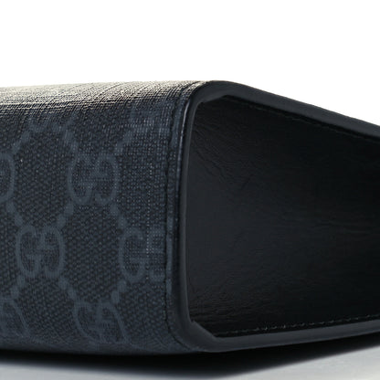 Gucci GG Supreme Monogram Selleria Calfskin Web New Web Cosmetic Case Black 9 of 9