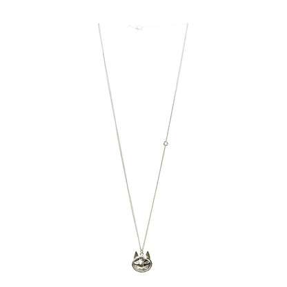 Chanel Cat Pendant Chain Necklace Gold Dark Grey 3 of 5