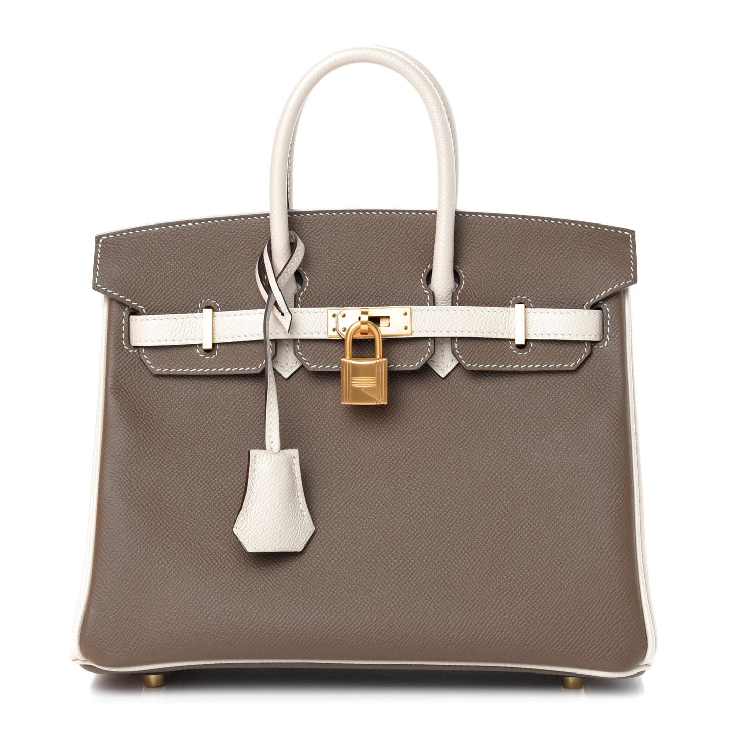 Epsom Horseshoe Birkin 25 Etoupe Craie