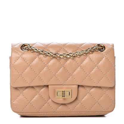 Chanel Aged Calfskin Quilted 2.55 Reissue Mini Flap Beige 1 of 11