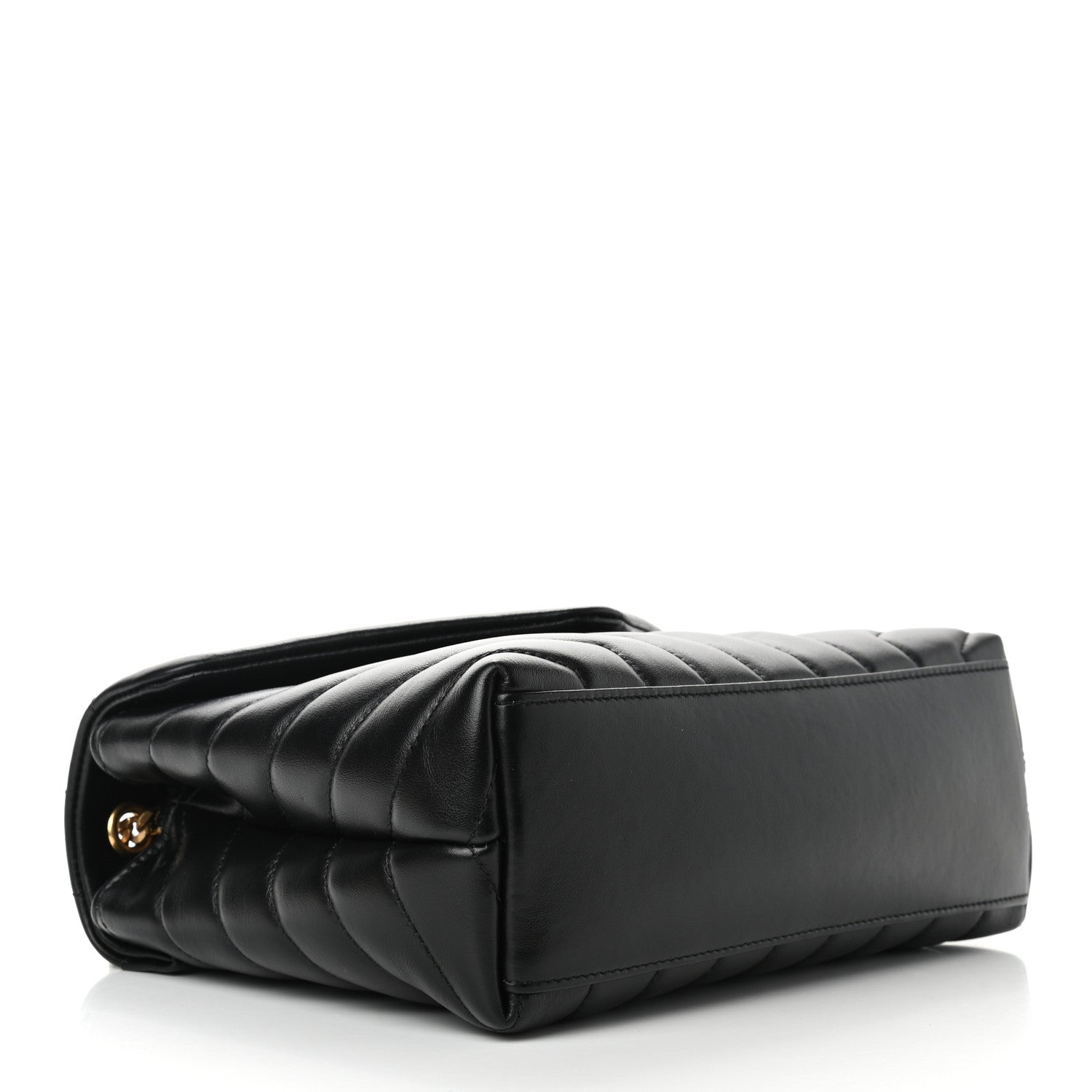 Saint Laurent Calfskin Y Quilted Monogram Small Loulou Chain Satchel Black 3 of 8