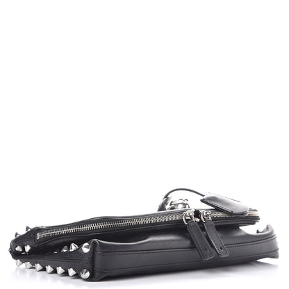 Alexander McQueen Calfskin Studded Padlock Skull Clutch Black 4 of 7