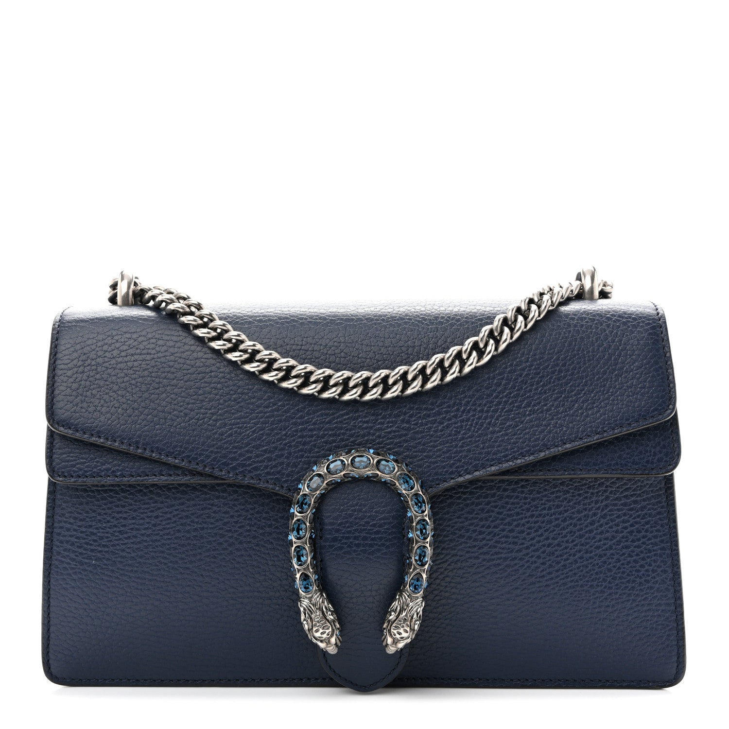 Gucci Dollar Calfskin Crystal Small Dionysus Shoulder Bag Blue Agata Montana Sapphire 1 of 14
