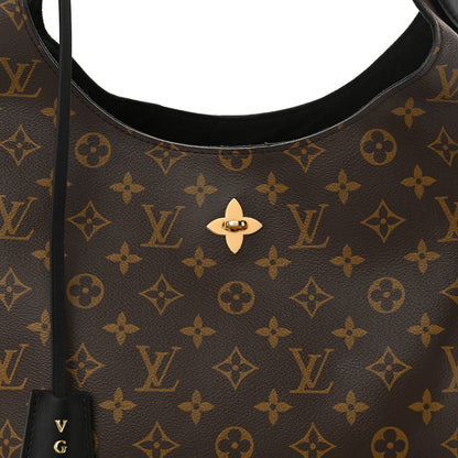 Louis Vuitton Monogram Flower Hobo Black 7 of 9