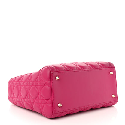 Christian Dior Lambskin Cannage Medium Lady Dior Fuchsia 4 of 11